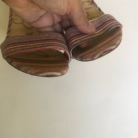 Sam Edelman Womens Yaro Striped Ankle Strap Block Heel Sandals Size 8.5 - Picture 14 of 15